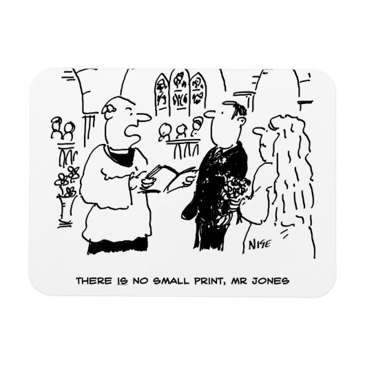 結婚式のビカール結婚と花婿 マグネット (横)