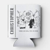 結婚式のビカール結婚と花婿 缶クーラー (裏面)