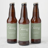 結婚式のビールラベル 高級感のあるタイポグラフィ ビールラベル (ボトル)