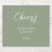 結婚式のビールラベル 高級感のあるタイポグラフィ ビールラベル (シングルラベル)