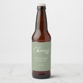 結婚式のビールラベル 高級感のあるタイポグラフィ ビールラベル (正面)