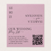 結婚式のピンクのQRコードプレイリスト (外部フラット)