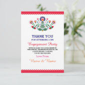 結婚式のフェスタの赤いメキシコカードありがとう サンキューカード (スタンド正面)