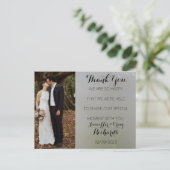 結婚式のフォトポストカード 白い花柄 ポストカード (スタンド正面)