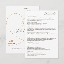 結婚式のフライト詳細 エンクロージャーカード