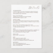 結婚式のフライト詳細 エンクロージャーカード (正面)