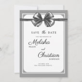 結婚式のフラットセーブ・ザ・デートカード セーブザデート (正面)