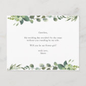 結婚式のフラワーガールになってくれる?という提案カード 案内ポストカード (裏面)