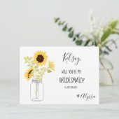 結婚式のブライダルパーティの新婦付添人の提案カード サンキューカード (スタンド正面)