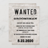 結婚式のブライダルパーティの花婿の付添人の提案カード サンキューカード (正面/裏面)