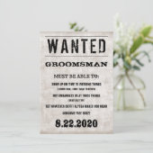 結婚式のブライダルパーティの花婿の付添人の提案カード サンキューカード (スタンド正面)