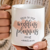 結婚式のプランニングマグ 水彩 名前入り コーヒーマグカップ