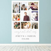 結婚式のプレゼントに最適な9枚の写真ギフト キャンバスプリント (インサイチュ (ウッドフロア))