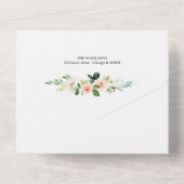 結婚式のプロポーズ&日程のお知らせ(フラワーモチーフ) オールインワン招待状 (裏面)