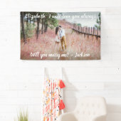 結婚式のプロポーズ 結婚しよう フォトとホワイトスクリプト 横断幕 (インサイチュ)