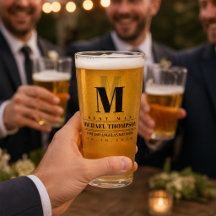 結婚式のベストマン モダン シンプル モノグラム