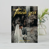 結婚式のホイル感謝カード 箔招待状 (立ち正面)