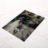 結婚式のホイル感謝カード 箔招待状 (回転した状態)