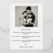 結婚式のホイル感謝カード 箔招待状 (裏面)