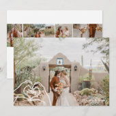 結婚式のホリデーカード 5枚の写真 グリーティングカード シーズンカード (正面/裏面)