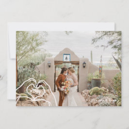 結婚式のホリデーカード 5枚の写真 挨拶カード シーズンカード