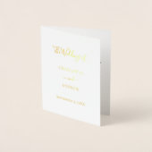結婚式のホワイトゴールドのウェブサイトの詳細 豪華 箔カード (正面)