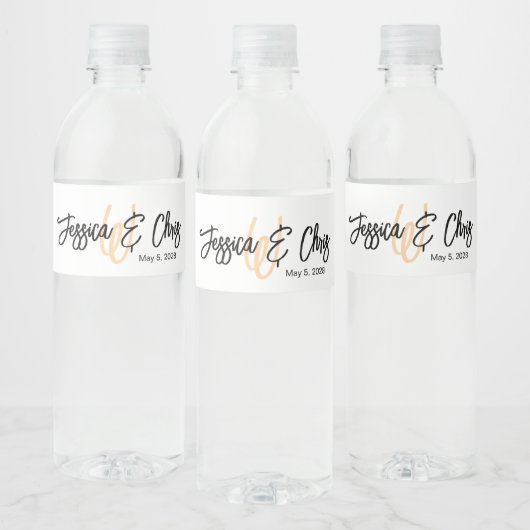 結婚式のボトルラベル014 ペットボトルラベル (ボトル)