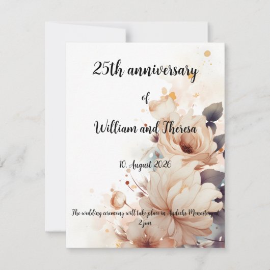 結婚式のポストカード 招待状 (正面)