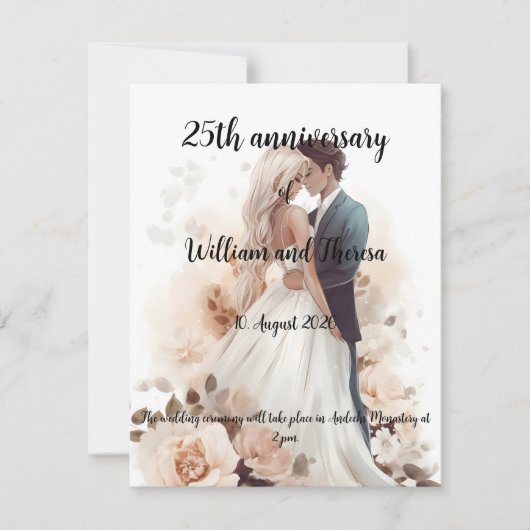 結婚式のポストカード 招待状 (正面)