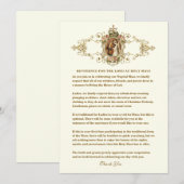 結婚式のミサにおける主への崇敬に関する指針 案内状 (正面/裏面)