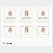 結婚式のメイド・オブ・オナーのギフトステッカー スクエアシール (シート)