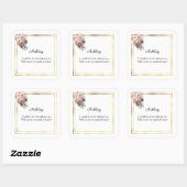 結婚式のメイド・オブ・オナーギフトステッカー スクエアシール (シート)