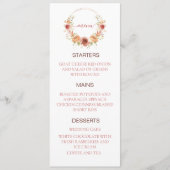 結婚式のメニュー 花の飾り付きパンプキン オータム メニュー (正面)