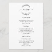 結婚式のメニュー 黒と白 メニュー (正面)