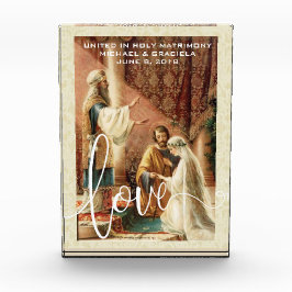 結婚式のメリーヨセフ宗教記念品 フォトブロック