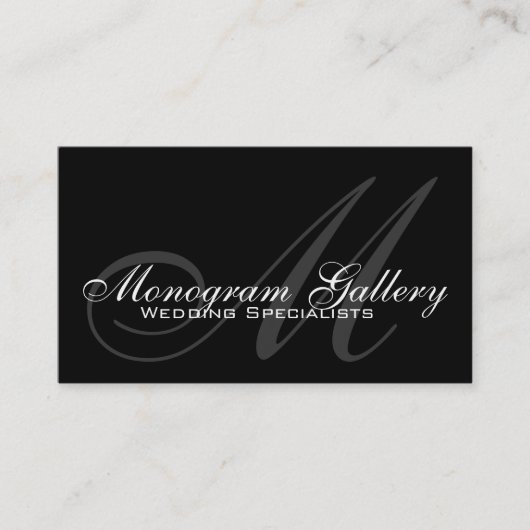 結婚式のモノグラムのカスタマイズ可能な名刺 名刺 (正面)