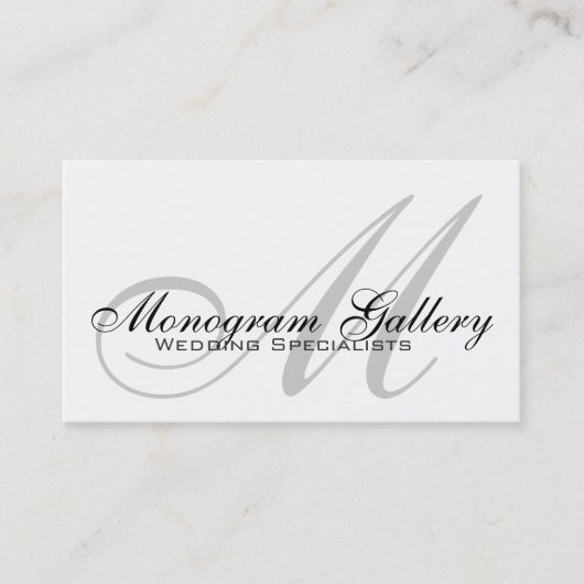 結婚式のモノグラムのカスタマイズ可能な名刺 名刺 (正面)