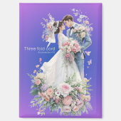 結婚式のユニークなギフト マグネット (正面)