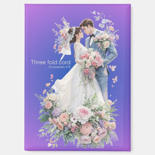 結婚式のユニークなギフト マグネット (正面)