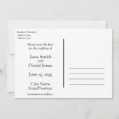 結婚式のユーモアあふれる「お互いを結ぶ」面白いSave The Date 招待状 (裏面)