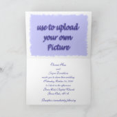 結婚式のラベンダーのメドレーの招待状は引き起こります 招待状 (内部)