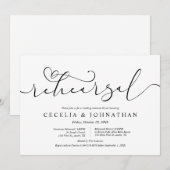 結婚式のリハーサルとディナー, 現代のミニマル 招待状 (正面/裏面)