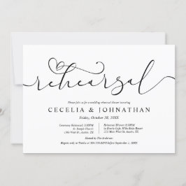 結婚式のリハーサルとディナー, 現代のミニマル 招待状