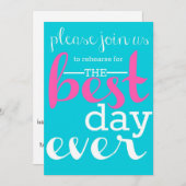 結婚式のリハーサルの夕食の招待状 招待状 (正面/裏面)