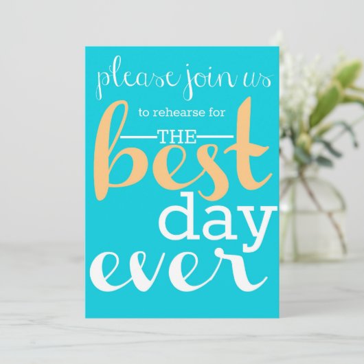 結婚式のリハーサルの夕食の招待状 招待状 (スタンド正面)