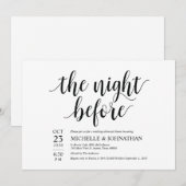 結婚式のリハーサルディナー招待状の前夜 招待状 (正面/裏面)