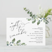 結婚式のリハーサルディナー, ユーカリのグリーン 招待状 (スタンド正面)