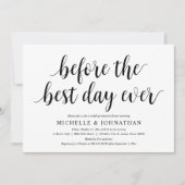 結婚式のリハーサルディナー、最高の日が来る前に 招待状 (正面)