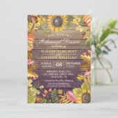 結婚式のリハーサルディナー　秋の落ち葉　かぼちゃ 招待状 (スタンド正面)