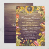 結婚式のリハーサルディナー　秋の落ち葉　かぼちゃ 招待状 (正面/裏面)